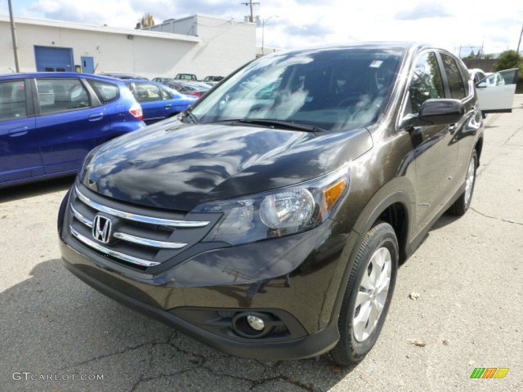 2013 CR-V EX AWD - Kona Coffee Metallic / Black photo #8