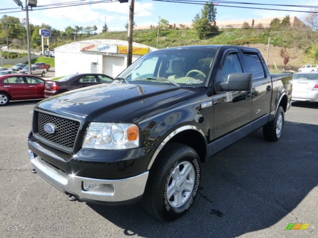 2004 F150 XLT SuperCrew 4x4 - Black / Tan photo #5