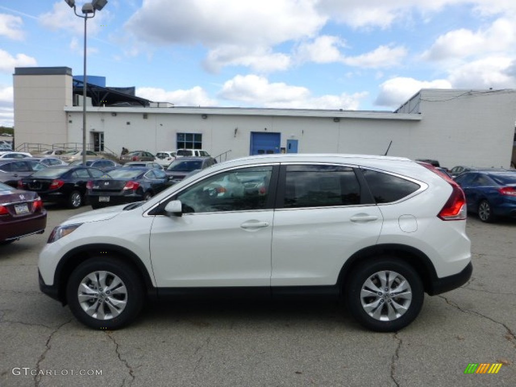 2013 CR-V EX-L AWD - White Diamond Pearl / Black photo #1