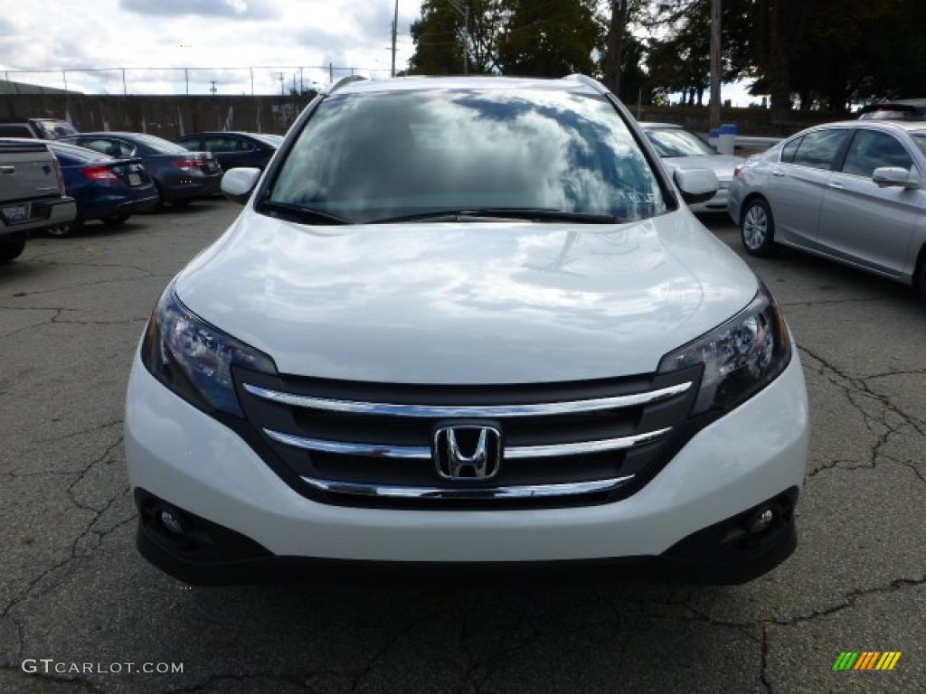 2013 CR-V EX-L AWD - White Diamond Pearl / Black photo #7