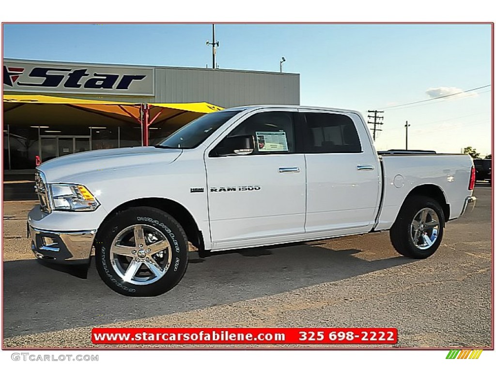 2012 Ram 1500 Lone Star Crew Cab - Bright White / Light Pebble Beige/Bark Brown photo #1