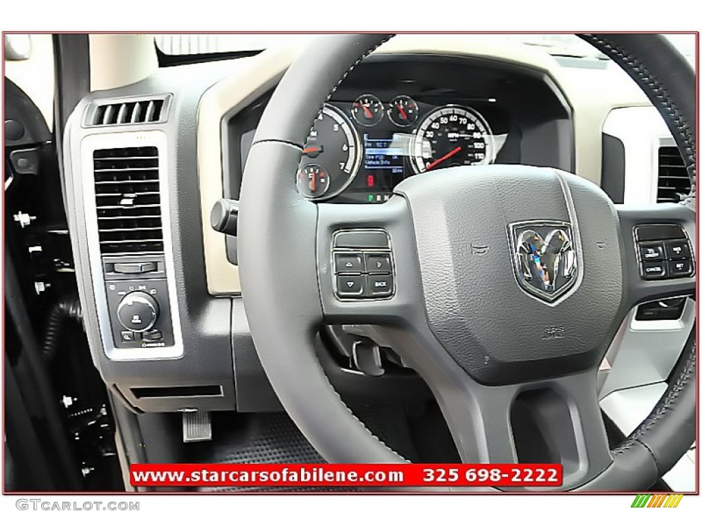 2012 Ram 1500 Lone Star Crew Cab 4x4 - Black / Dark Slate Gray/Medium Graystone photo #16