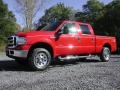 Red Clearcoat 2005 Ford F250 Super Duty FX4 Crew Cab 4x4
