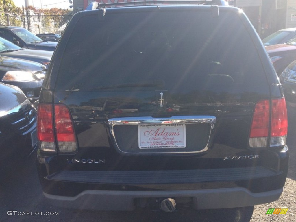 2003 Aviator Luxury AWD - Black Clearcoat / Light Parchment photo #5