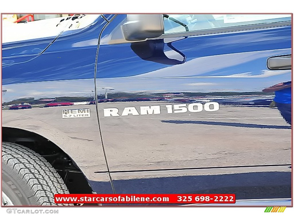 2012 Ram 1500 Express Crew Cab - True Blue Pearl / Dark Slate Gray/Medium Graystone photo #3