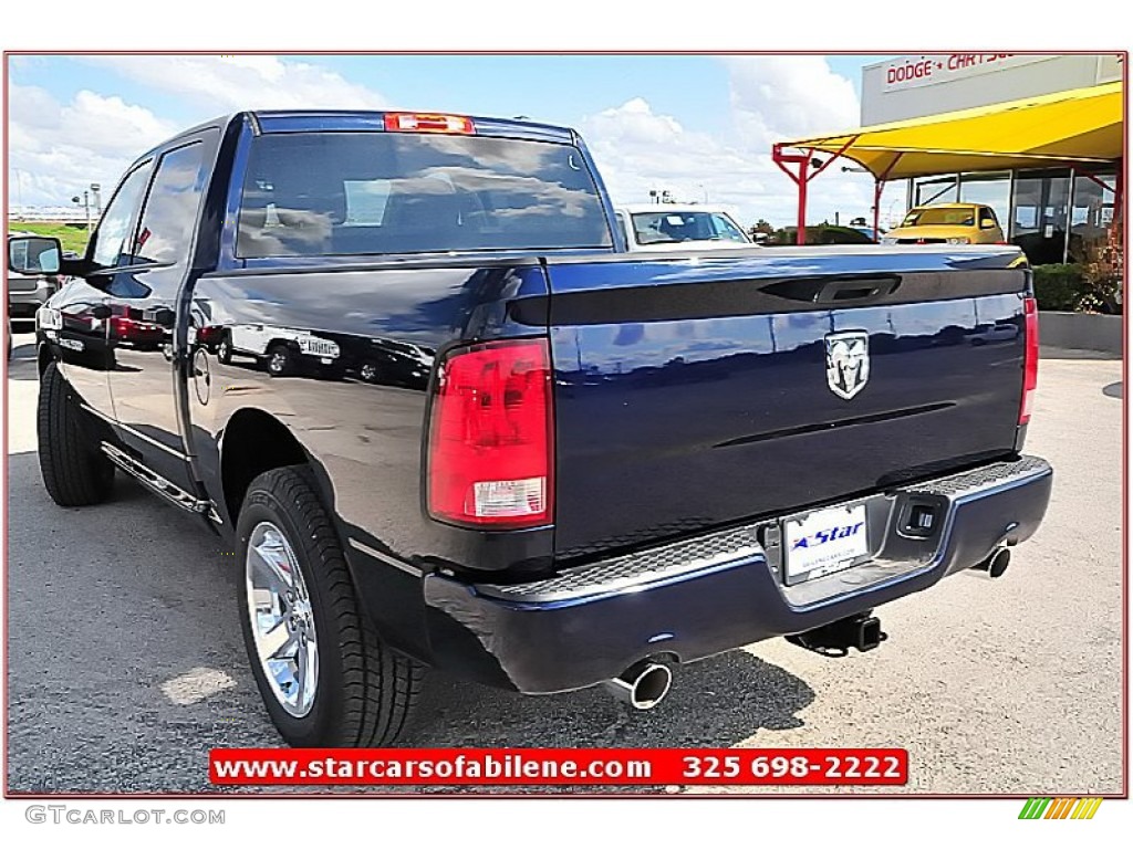 2012 Ram 1500 Express Crew Cab - True Blue Pearl / Dark Slate Gray/Medium Graystone photo #4