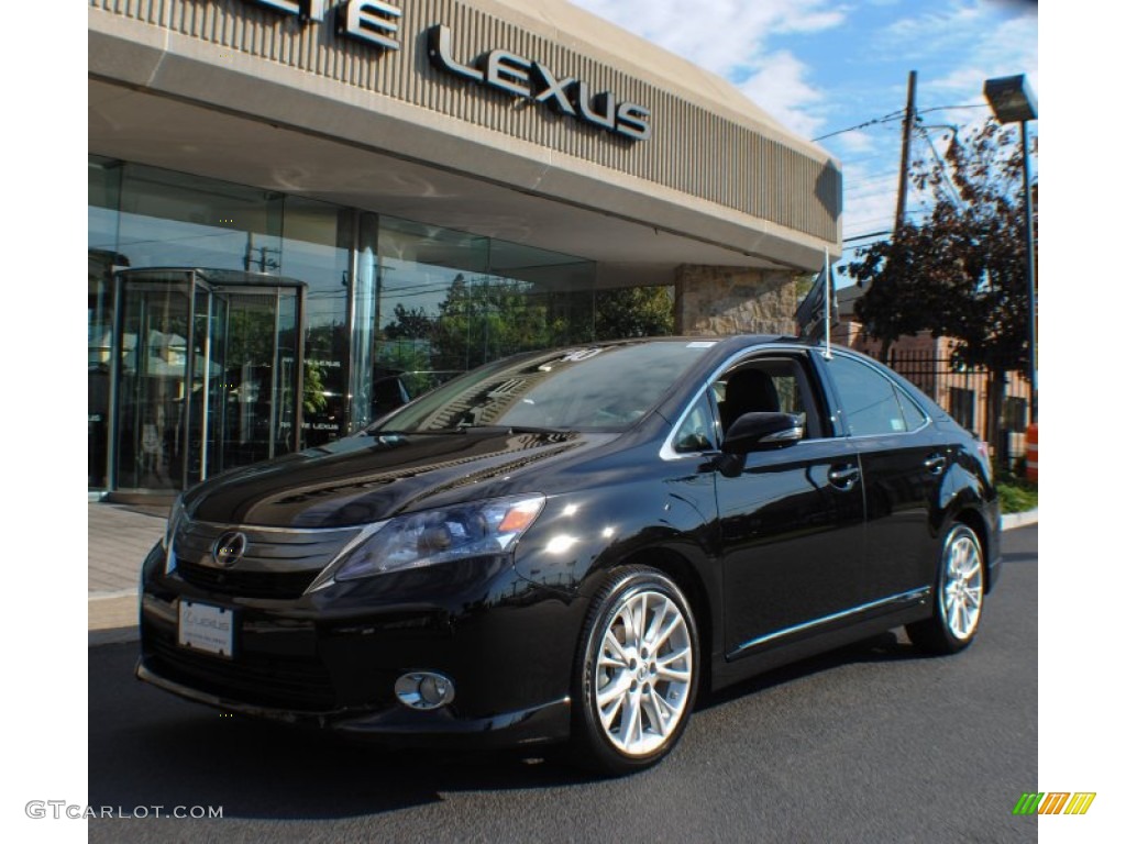 2010 HS 250h Hybrid Premium - Obsidian Black / Black photo #1