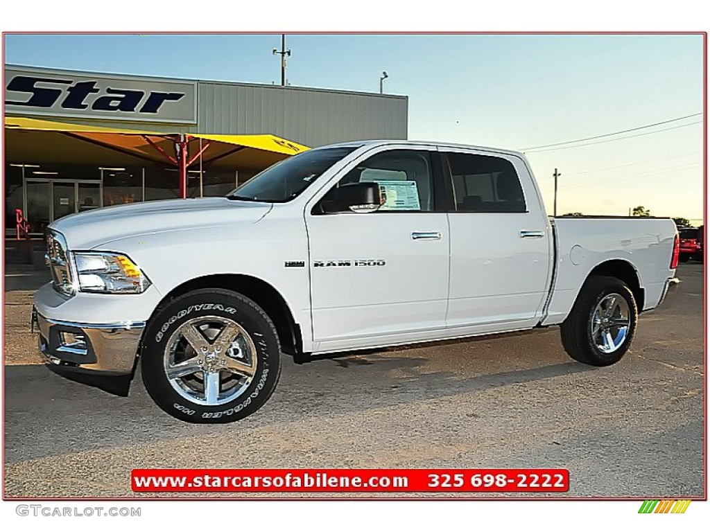 2012 Ram 1500 Big Horn Crew Cab - Bright White / Light Pebble Beige/Bark Brown photo #1