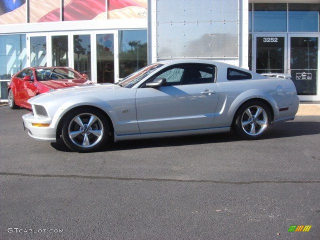 2007 Mustang GT Premium Coupe - Satin Silver Metallic / Dark Charcoal photo #6