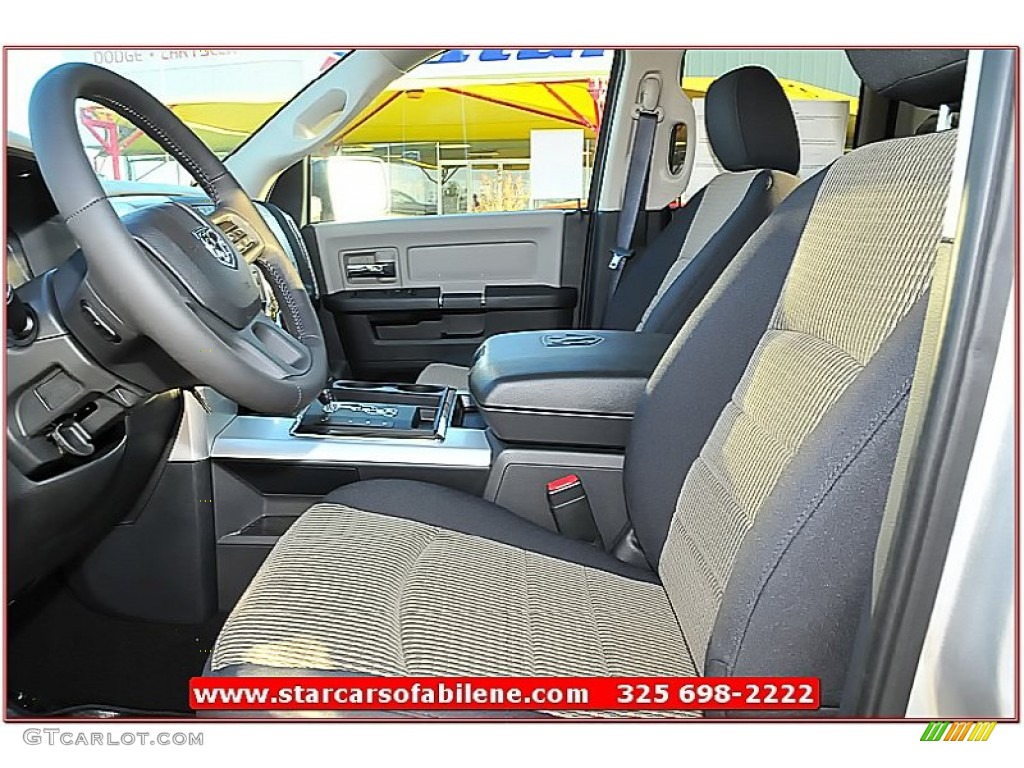 2012 Ram 1500 SLT Quad Cab 4x4 - Bright Silver Metallic / Light Pebble Beige/Bark Brown photo #13