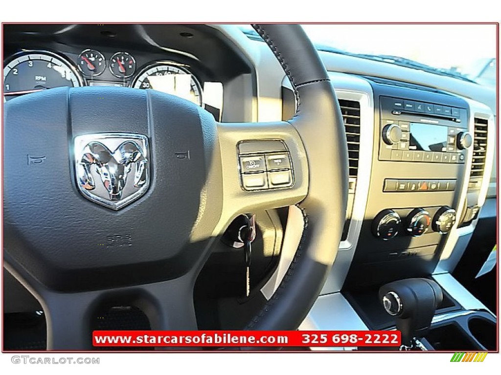 2012 Ram 1500 SLT Quad Cab 4x4 - Bright Silver Metallic / Light Pebble Beige/Bark Brown photo #18