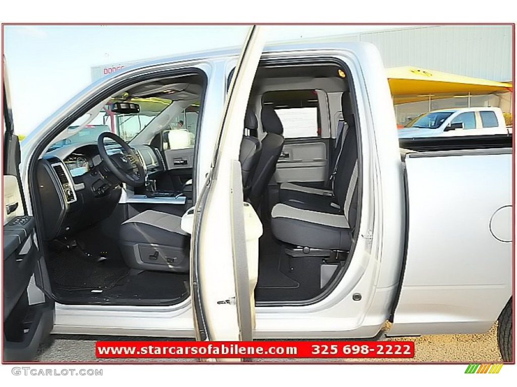 2012 Ram 1500 SLT Quad Cab 4x4 - Bright Silver Metallic / Light Pebble Beige/Bark Brown photo #22