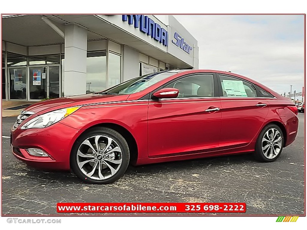 2013 Sonata Limited 2.0T - Sparkling Ruby / Camel photo #1