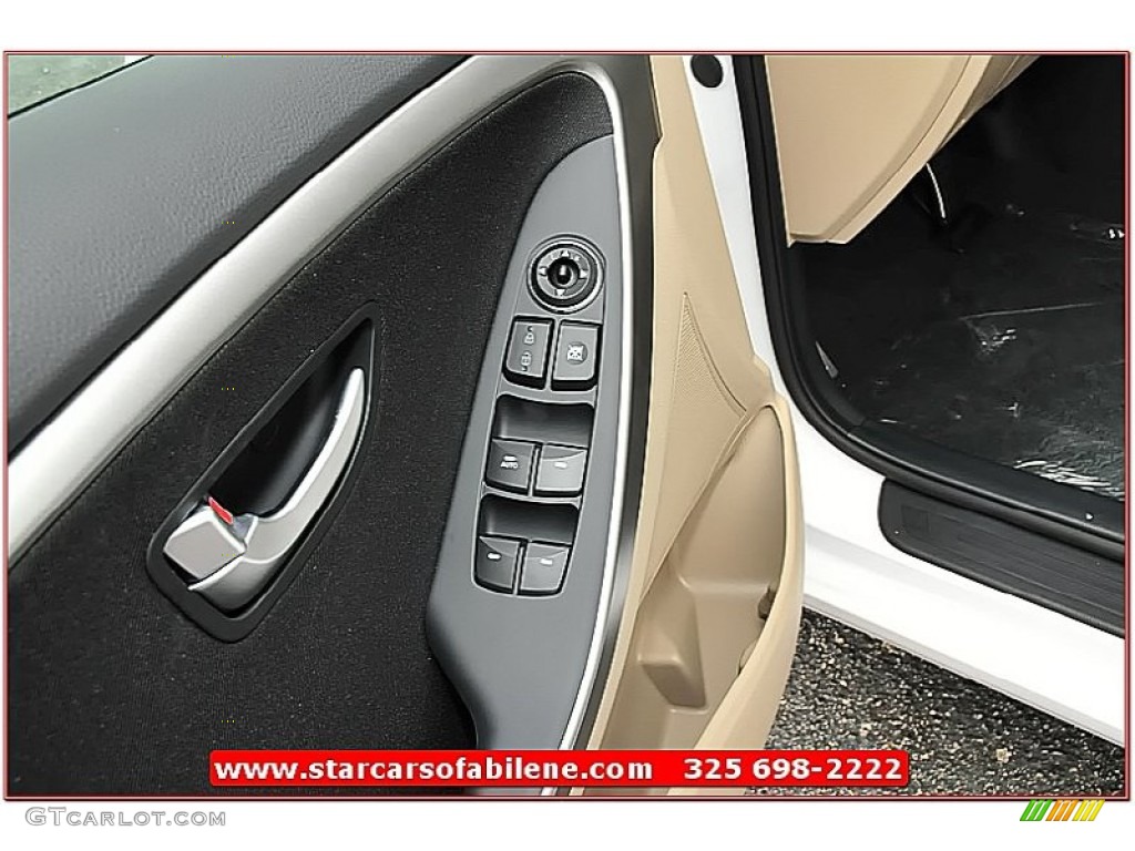 2013 Elantra GT - Monaco White / Beige photo #15