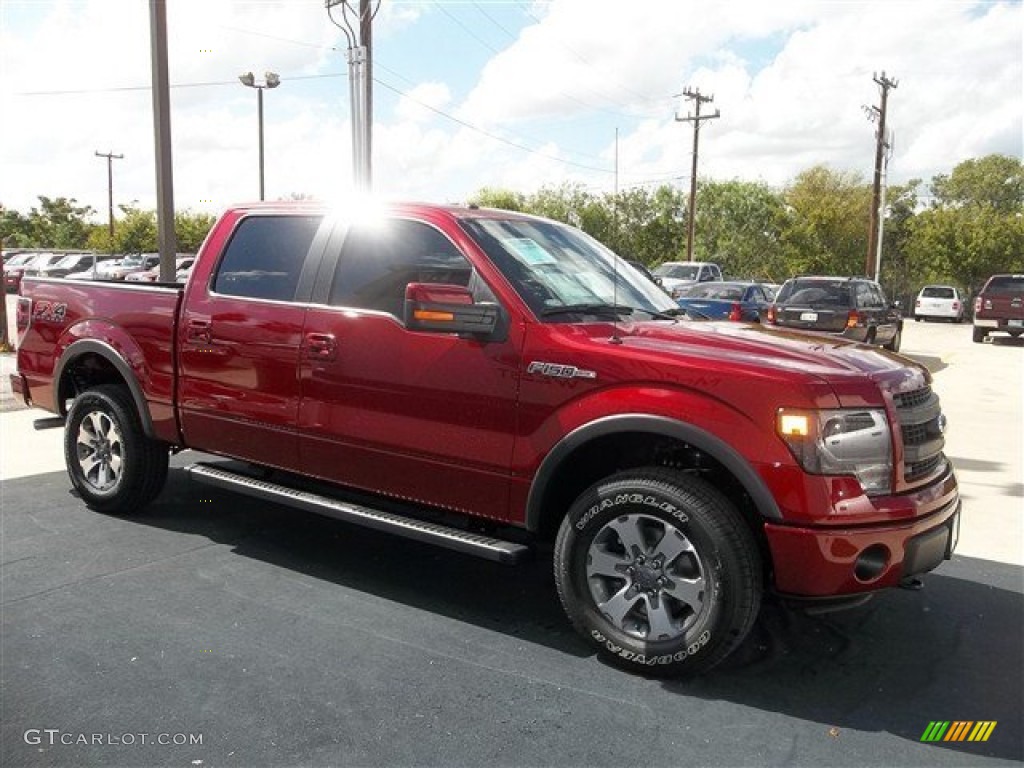 2013 F150 FX4 SuperCrew 4x4 - Ruby Red Metallic / Black photo #13