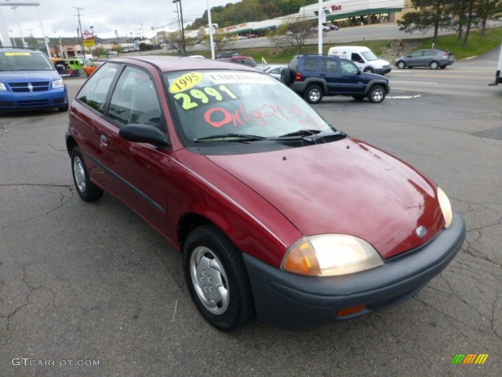 1995 Metro LSi Sedan - Red / Gray photo #4