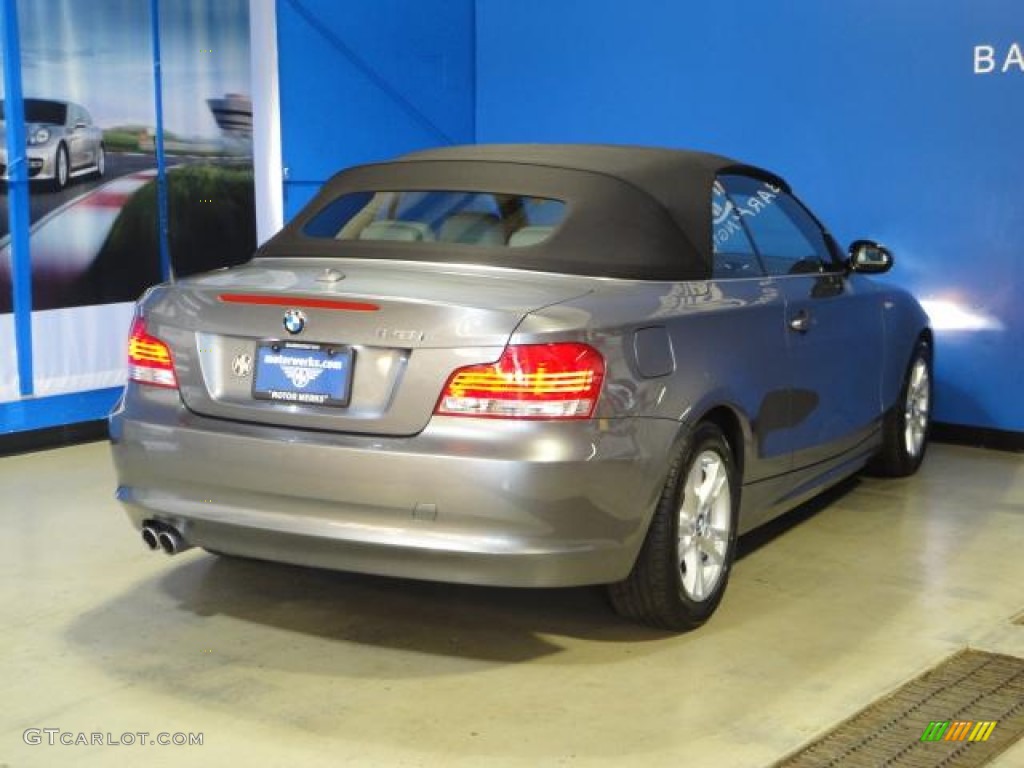 2009 1 Series 128i Convertible - Space Grey Metallic / Grey Boston Leather photo #8