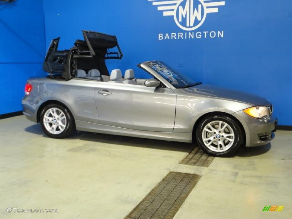 2009 1 Series 128i Convertible - Space Grey Metallic / Grey Boston Leather photo #14