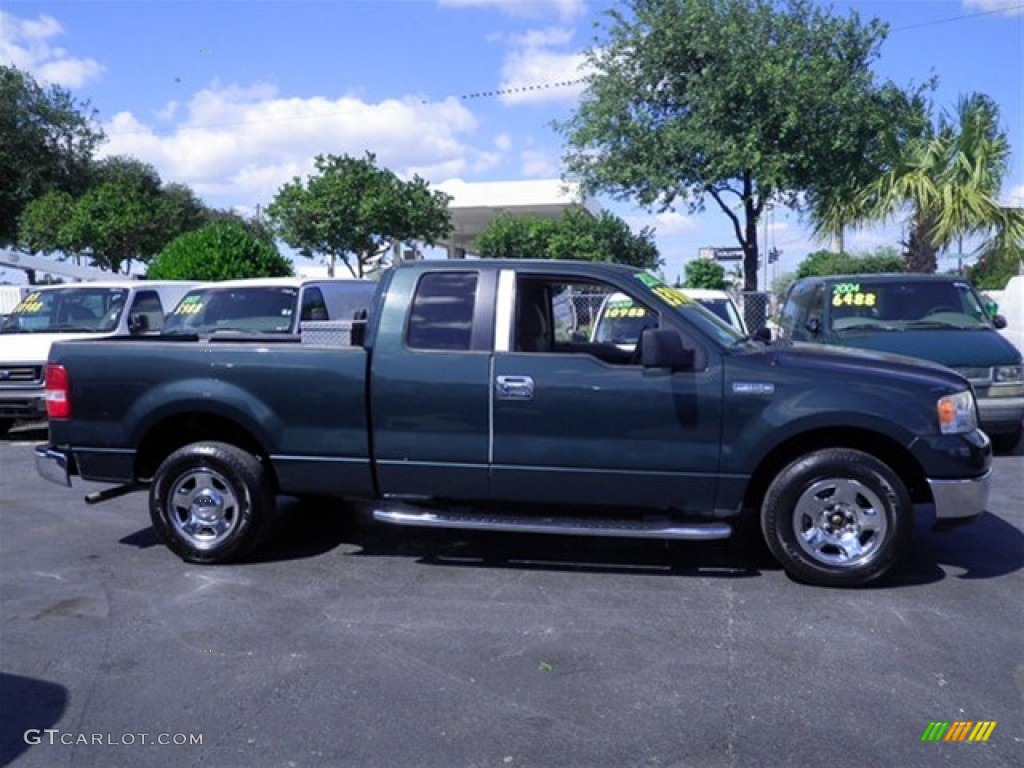 2005 F150 XLT SuperCab - Aspen Green Metallic / Tan photo #17
