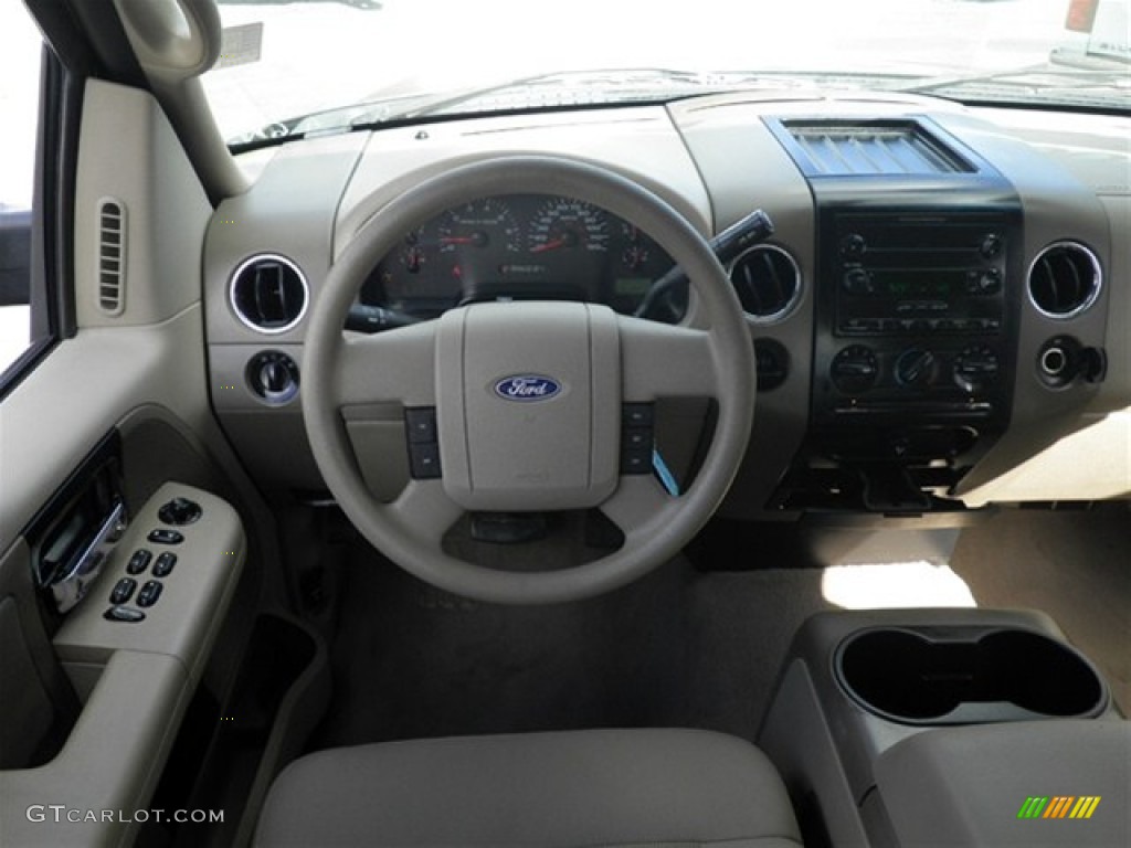 2005 F150 XLT SuperCab - Aspen Green Metallic / Tan photo #31