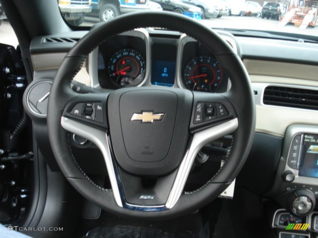 2013 Chevrolet Camaro SS/RS Coupe Beige Steering Wheel Photo #72205613