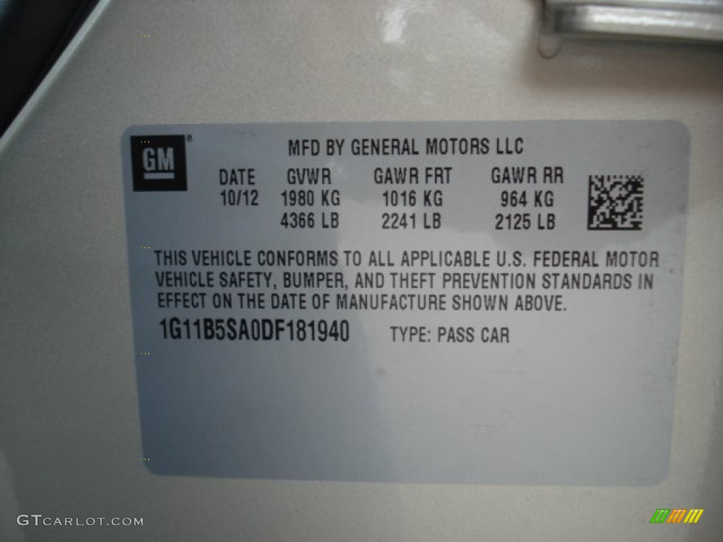 2013 Malibu LS - Champagne Silver Metallic / Jet Black/Titanium photo #20