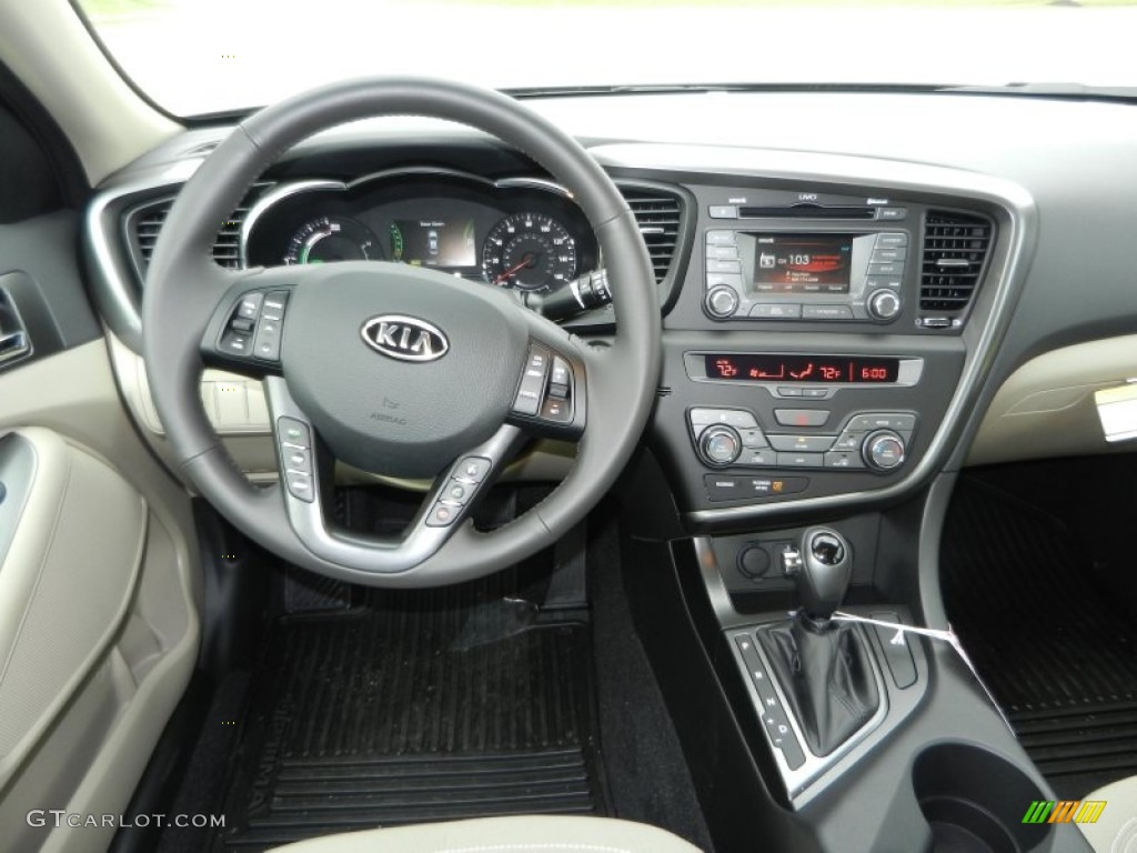 2012 Kia Optima Hybrid Beige Dashboard Photo #72208775