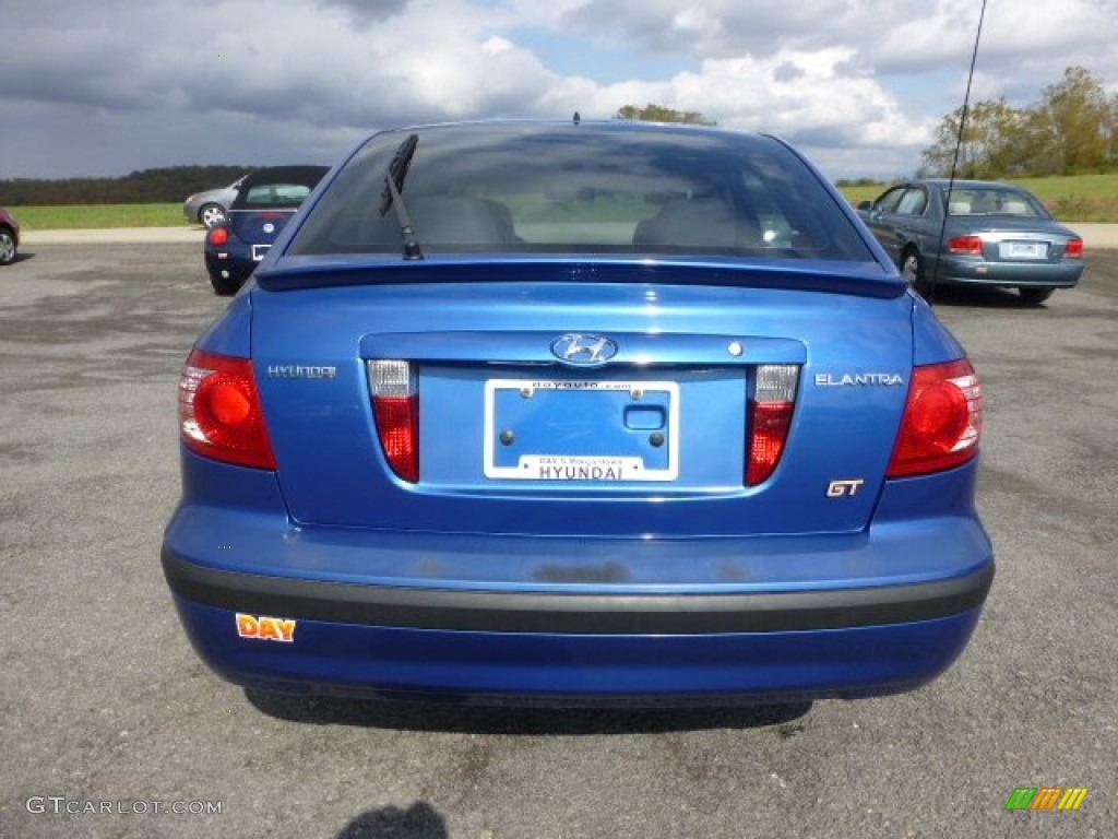 2004 Elantra GT Hatchback - Tidal Wave Blue / Dark Gray photo #4