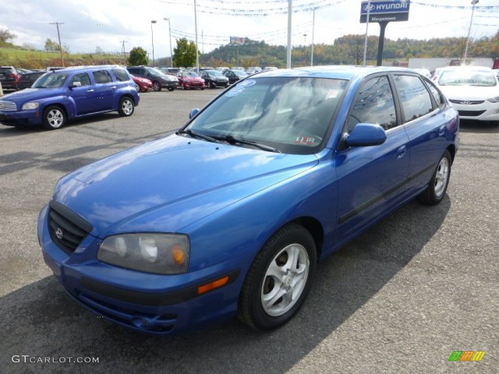 2004 Elantra GT Hatchback - Tidal Wave Blue / Dark Gray photo #7