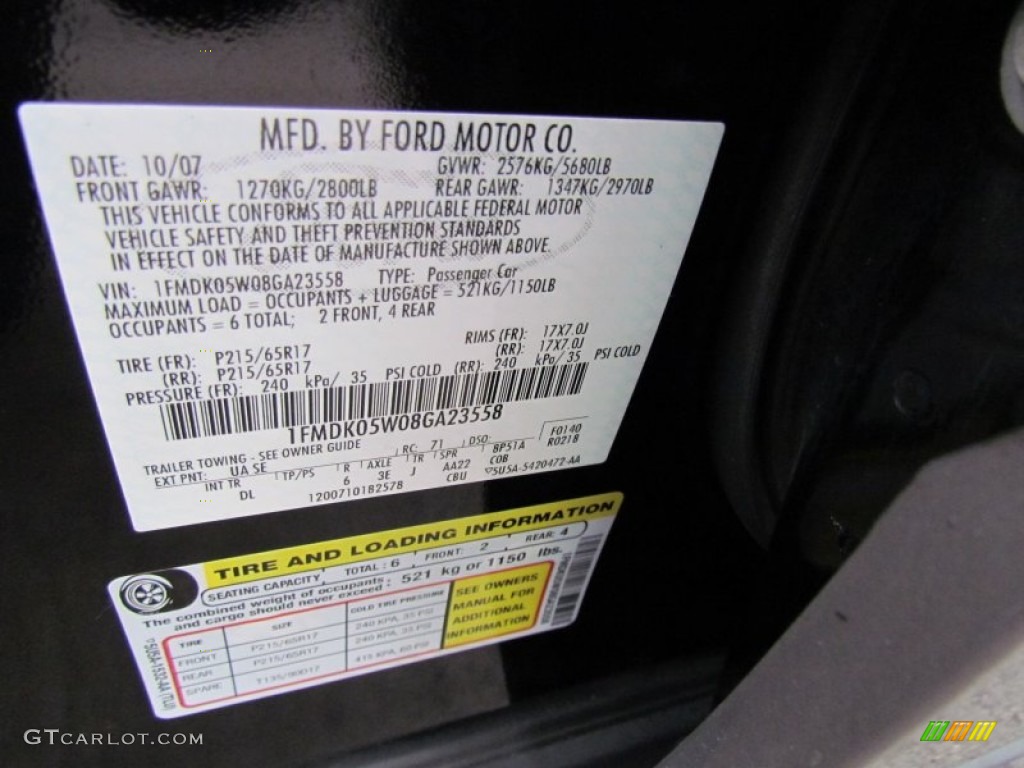2008 Taurus X SEL AWD - Black / Medium Light Stone photo #27