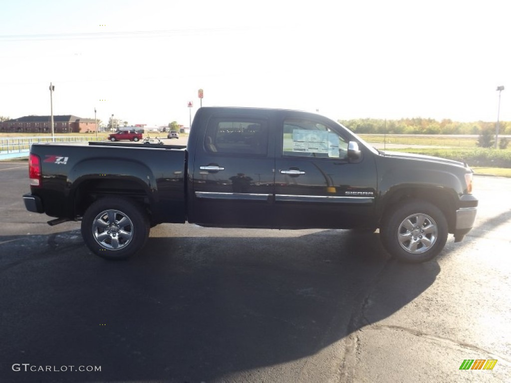 2013 Sierra 1500 SLE Crew Cab 4x4 - Mineral Green Metallic / Very Dark Cashmere/Light Cashmere photo #4