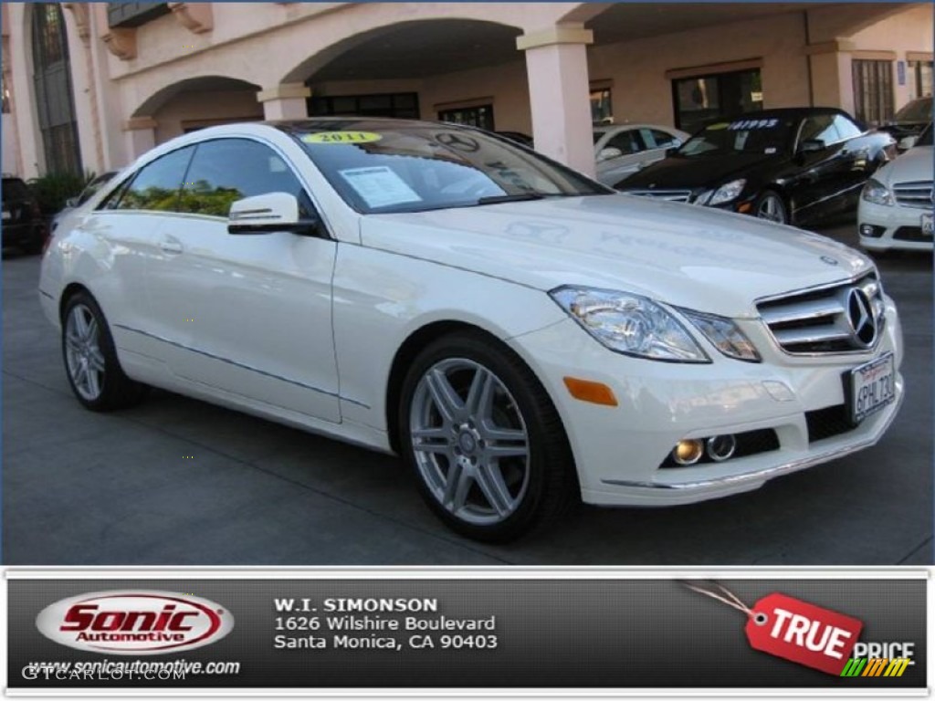2011 E 350 Coupe - Arctic White / Black photo #1