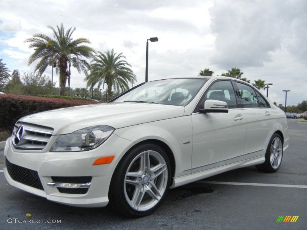 Arctic White 2012 Mercedes-Benz C 250 Sport Exterior Photo #72211695
