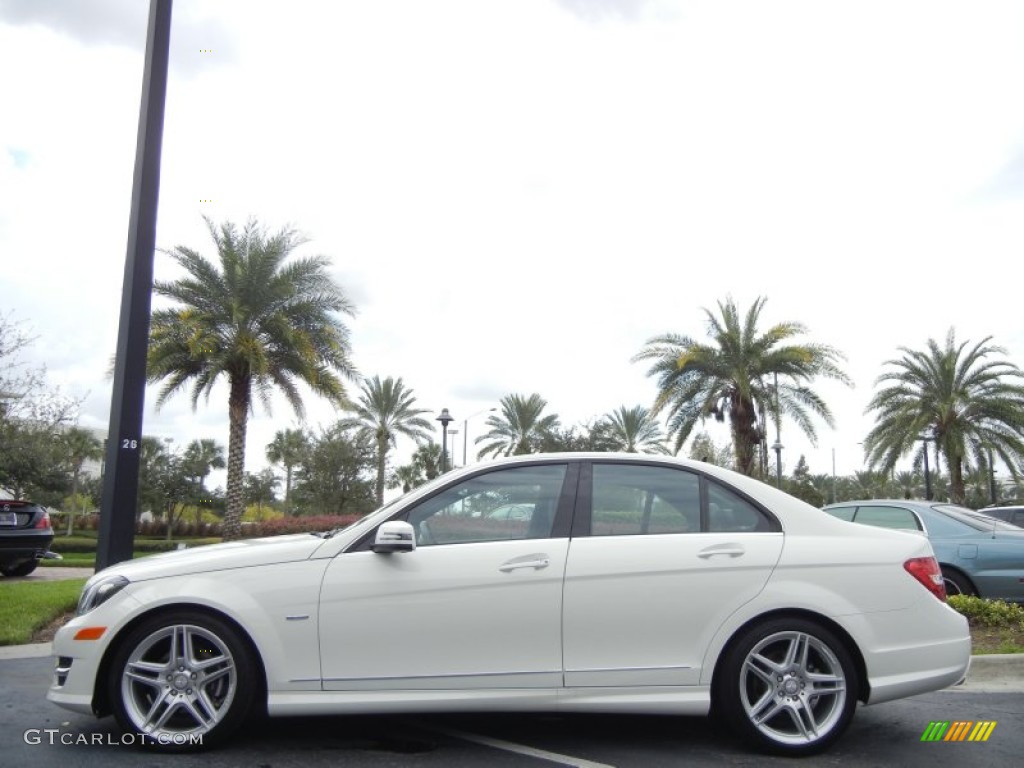 Arctic White 2012 Mercedes-Benz C 250 Sport Exterior Photo #72211715