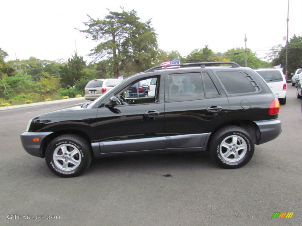 Black Obsidian 2004 Hyundai Santa Fe GLS 4WD Exterior Photo #72211841