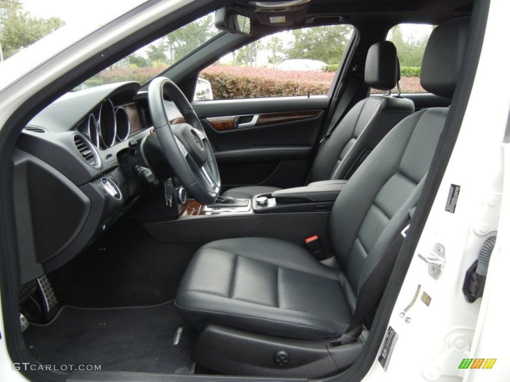 Black Interior 2012 Mercedes-Benz C 250 Sport Photo #72211877