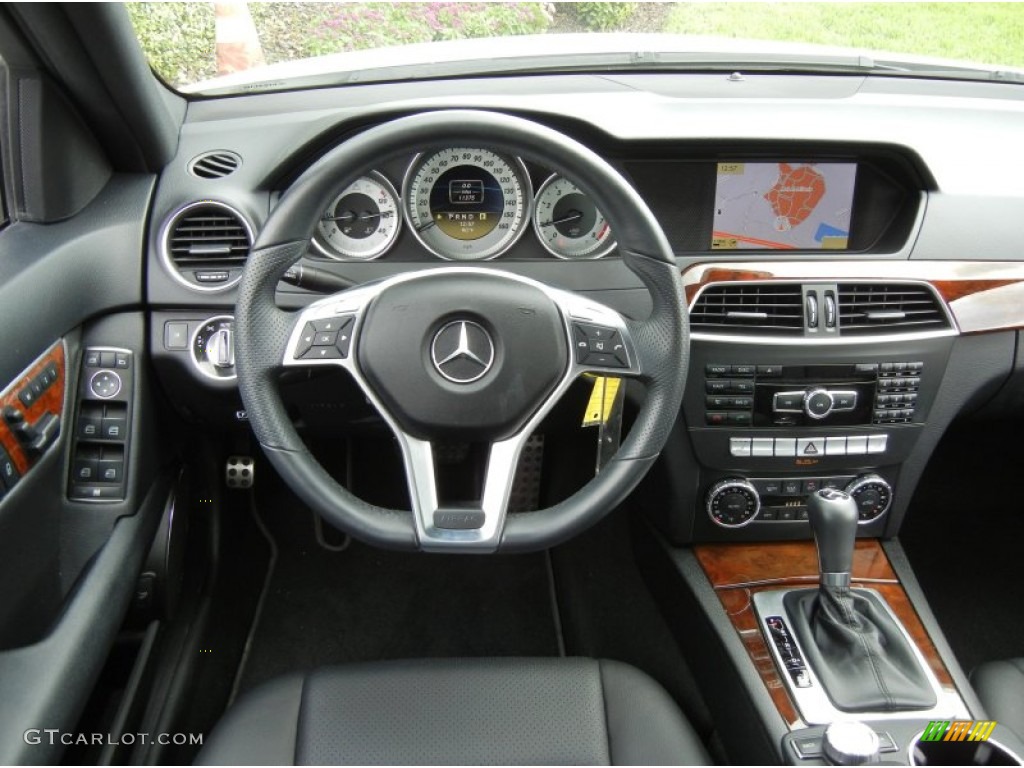 2012 Mercedes-Benz C 250 Sport Black Dashboard Photo #72212088