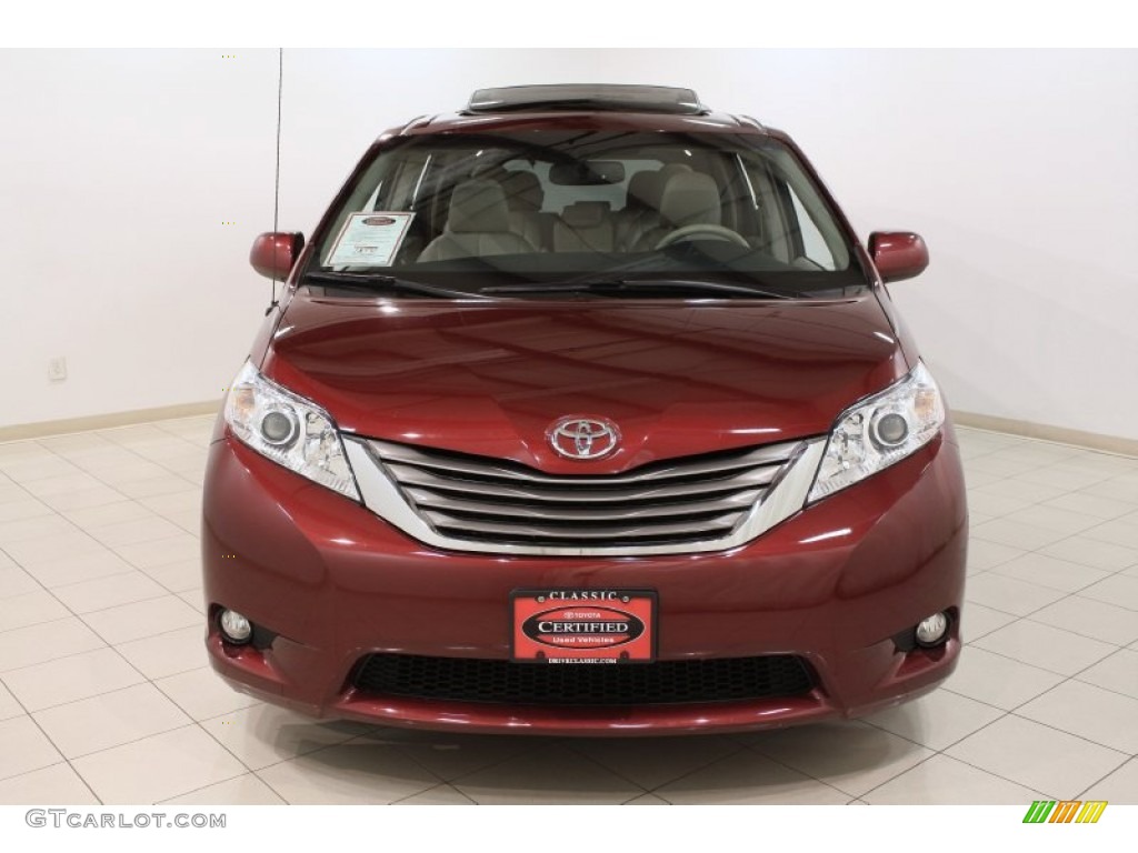 2011 Sienna XLE - Salsa Red Pearl / Bisque photo #2