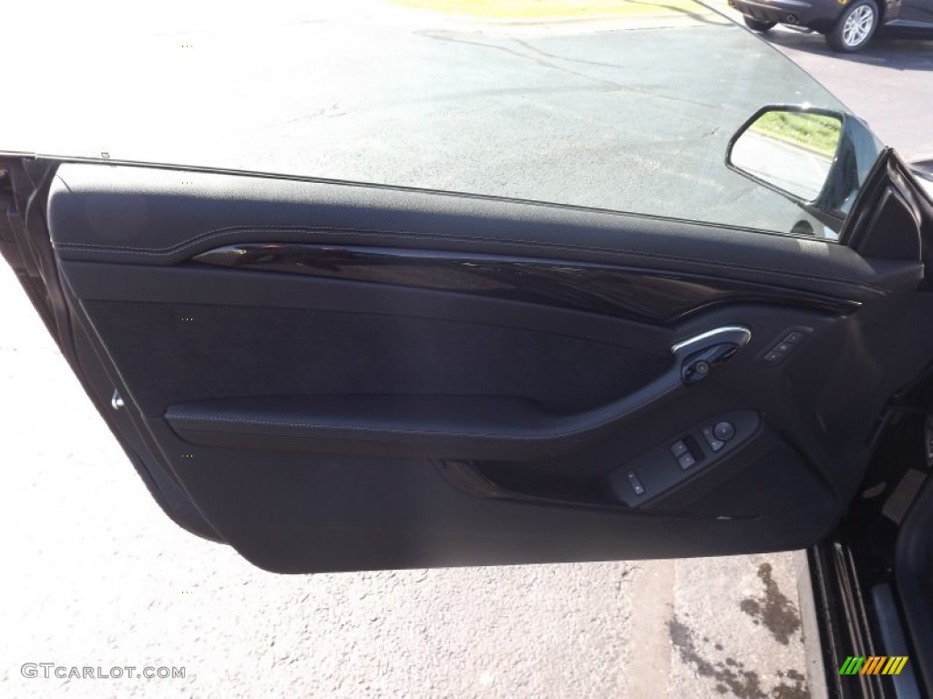 2013 Cadillac CTS -V Coupe Ebony Door Panel Photo #72212990