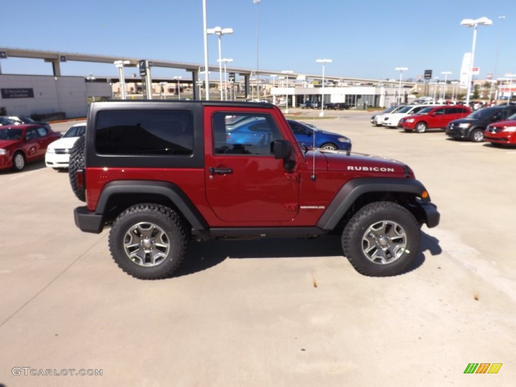 Deep Cherry Red Crystal Pearl 2013 Jeep Wrangler Rubicon 4x4 Exterior Photo #72213913