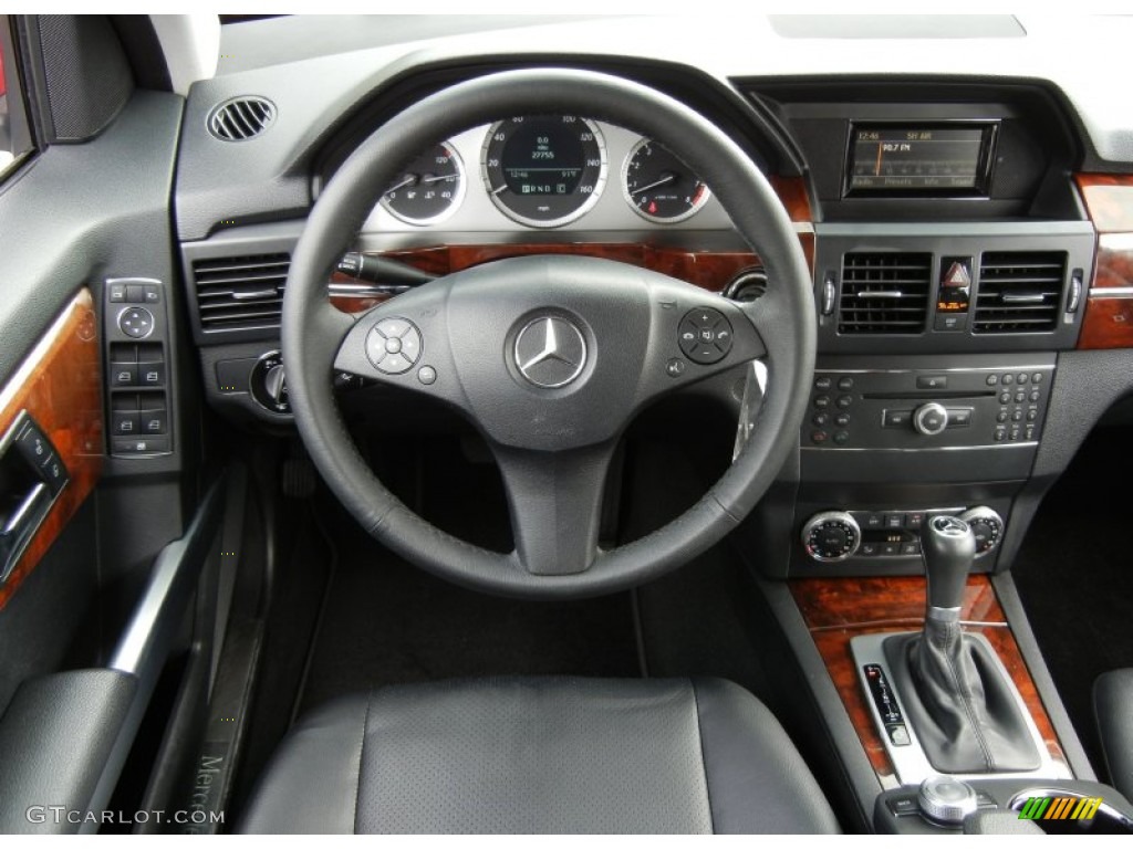 2010 Mercedes-Benz GLK 350 4Matic Black Steering Wheel Photo #72214364