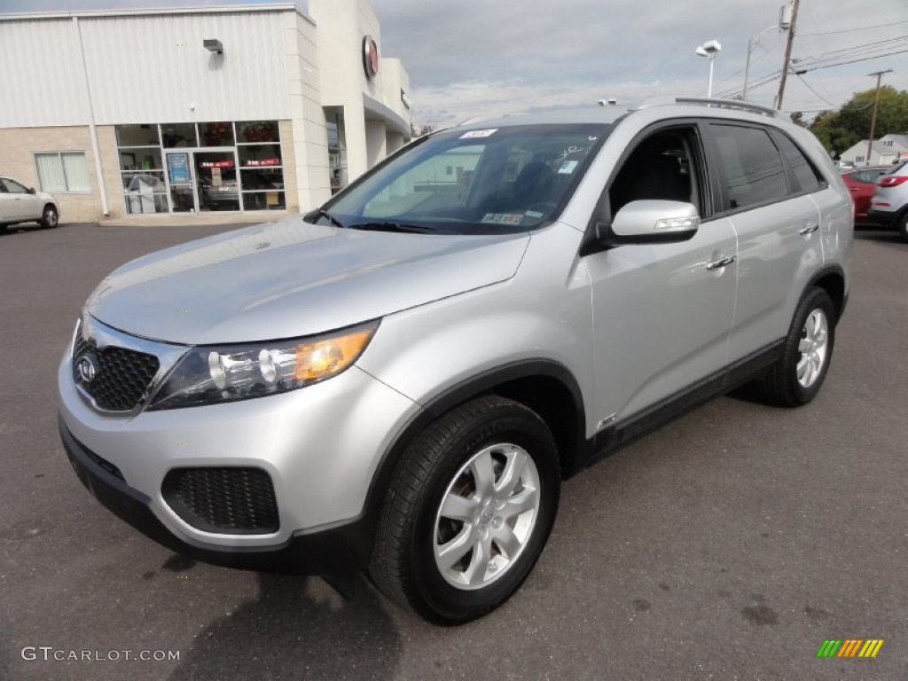 2012 Sorento LX V6 AWD - Bright Silver / Black photo #2