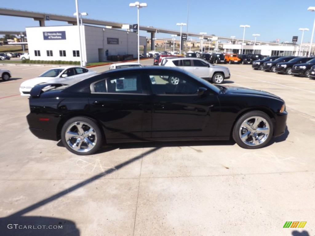 2013 Charger SXT Plus - Pitch Black / Black photo #6