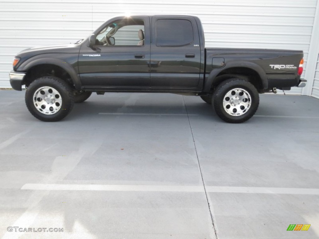 Black Sand Pearl 2002 Toyota Tacoma V6 PreRunner TRD Double Cab Exterior Photo #72216955