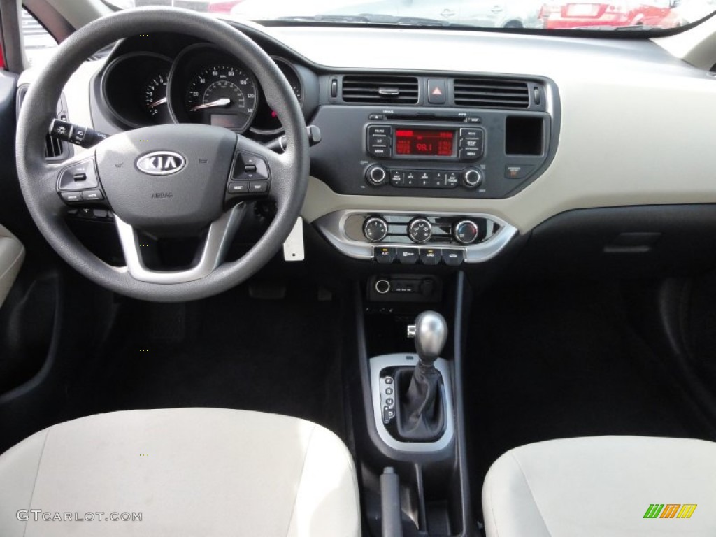 2012 Kia Rio LX Beige Dashboard Photo #72217250