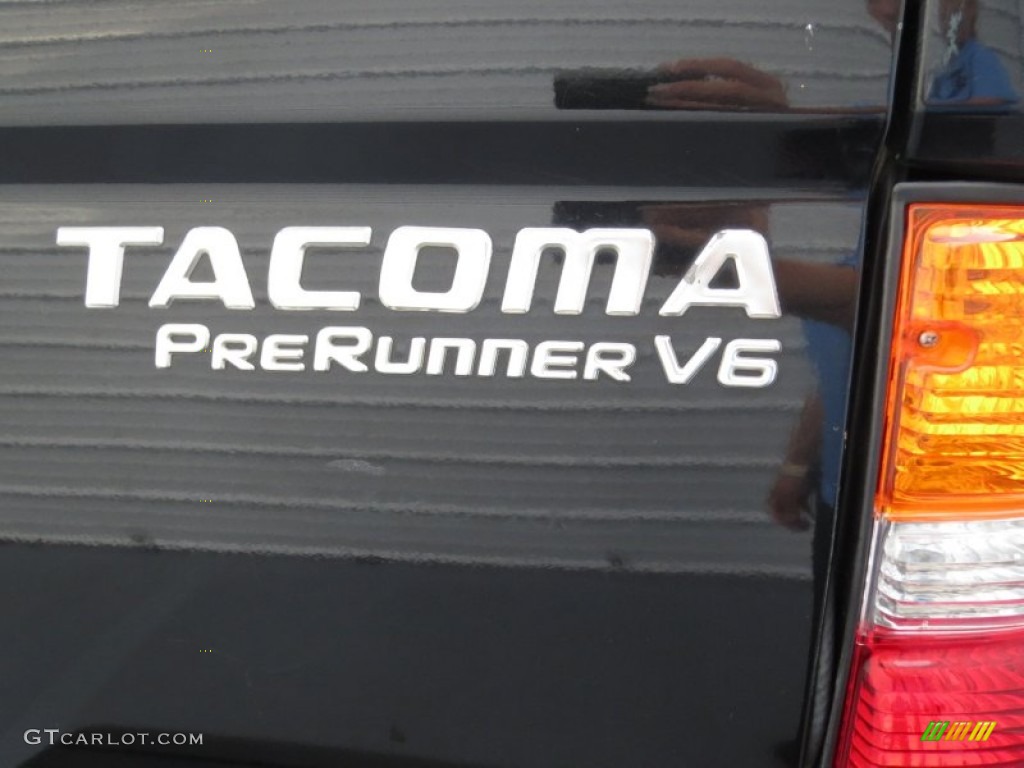 2002 Tacoma V6 PreRunner TRD Double Cab - Black Sand Pearl / Oak photo #18