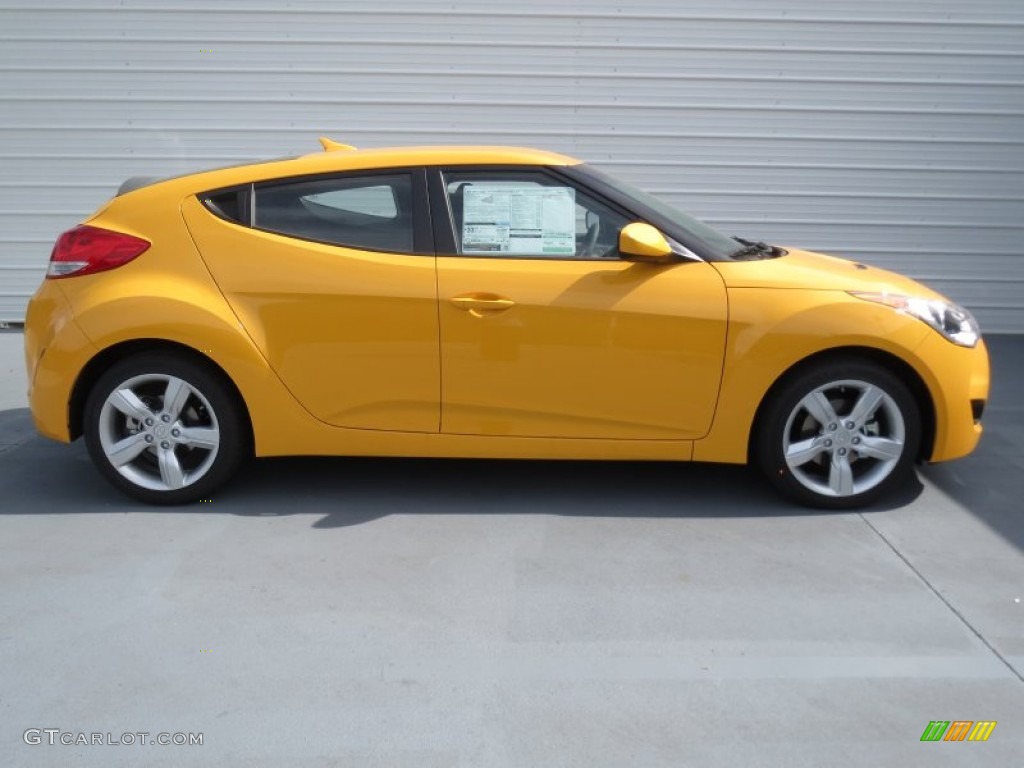 26.2 Yellow 2013 Hyundai Veloster Standard Veloster Model Exterior Photo #72218663