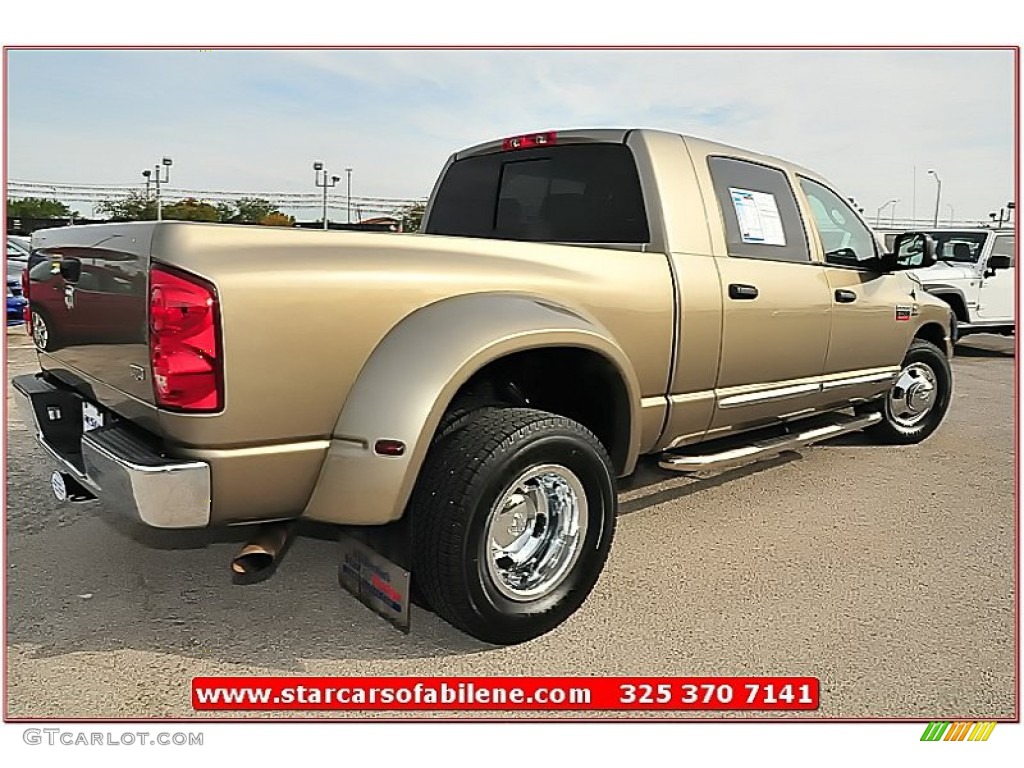 2009 Ram 3500 Laramie Mega Cab Dually - Light Khaki Metallic / Khaki photo #9