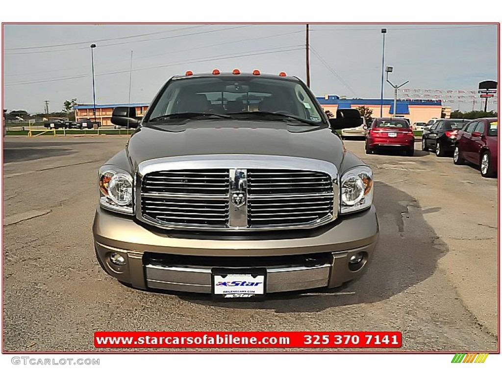 2009 Ram 3500 Laramie Mega Cab Dually - Light Khaki Metallic / Khaki photo #12