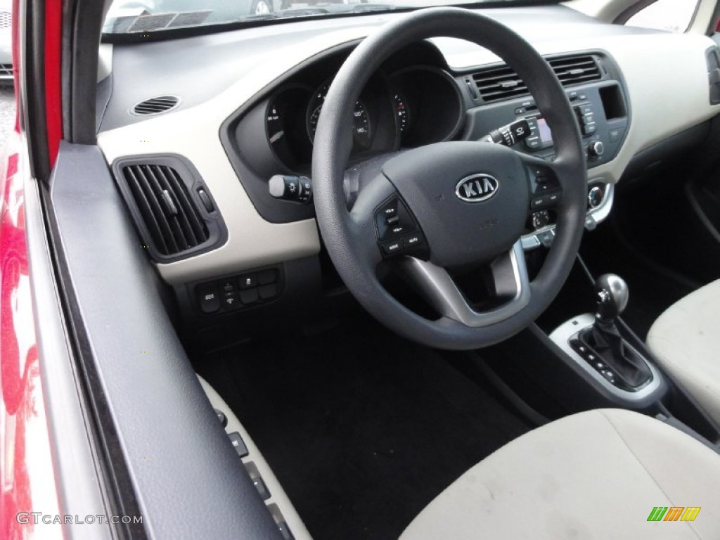 Beige Interior 2012 Kia Rio LX Photo #72219328